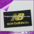 Gold metallic interlining brand name woven labels for bags/shoes/cloth